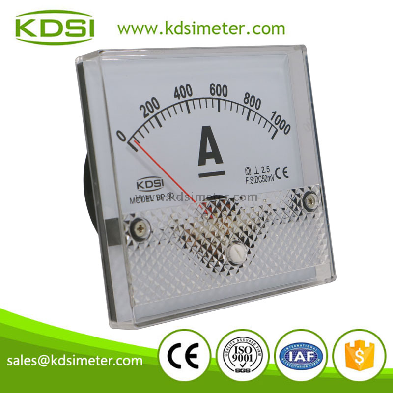 Safe to operate BP-80 DC50mV 1000A analog dc ammeter for welding machine