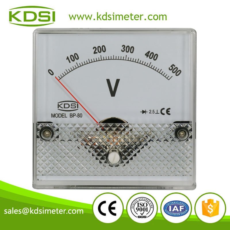 Industrial universal BP80 AC500V analog panel rectifier voltmeter