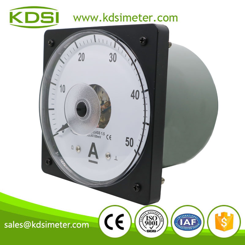 Instant flexible LS110 DC120mV 50A wide angle analog marine ammeter