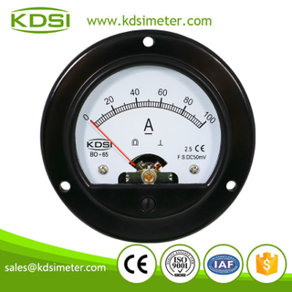 CE Approved BO-65 DC50mV 100A analog round panel meters ammeters 