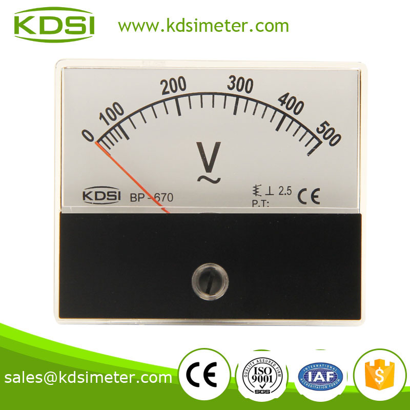 High quality BP-670 60*70 AC500V analog voltmeter
