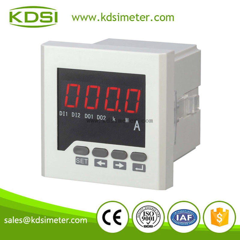Square type 72x72 panel meter single phase ac digital ampere meter