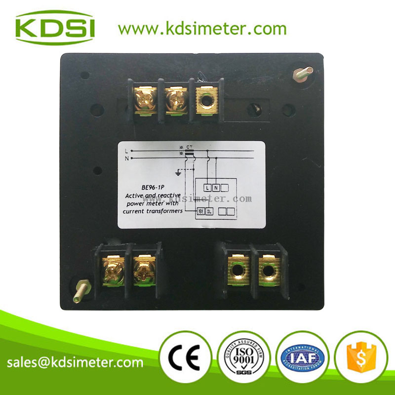 China Supplier BE-96 250W 220V 1A single phase watt panel meter
