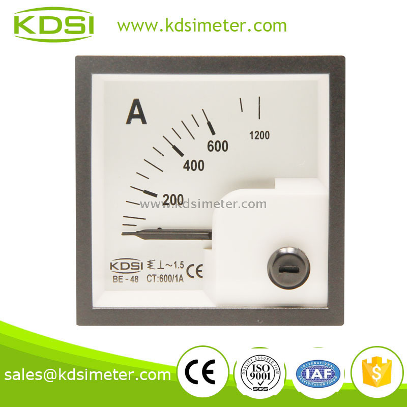 Mini type BE-48 AC Ammeter AC600/1A analog ac ampere meter