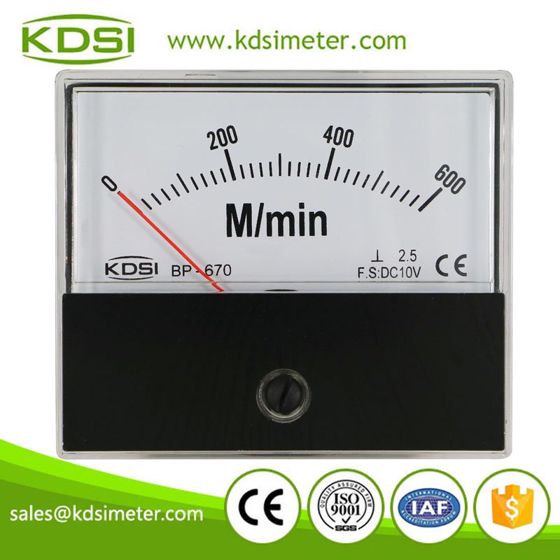 High quality professional BP-670 DC10V 600M/min panel voltage analog tachometer
