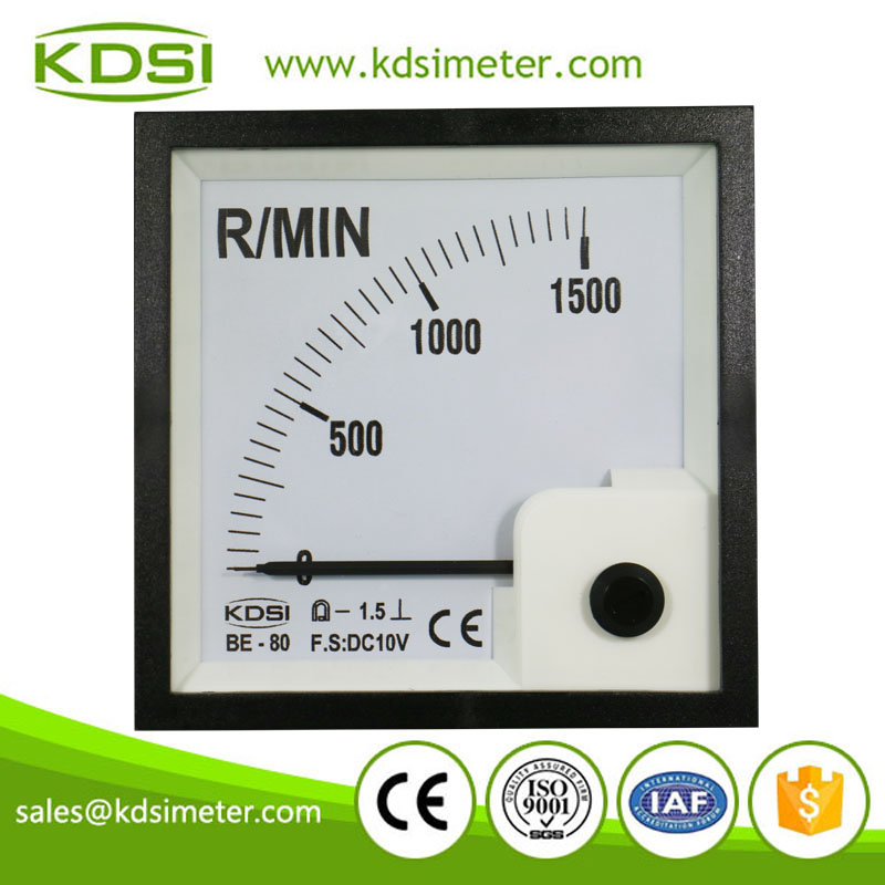 Portable precise BE-80 DC10V 1500 R-MIN panel analog voltage tachometer