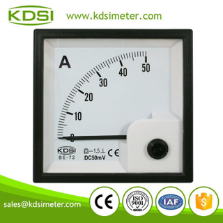Factory direct sales BE-72 72*72 DC50mV 50A analog dc ampere meter