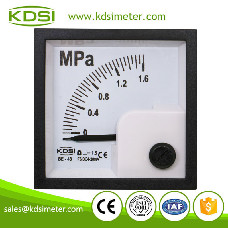 CE Approved BE-48 48*48mm DC4-20mA 1.6MPa analog current display pressure marine meter