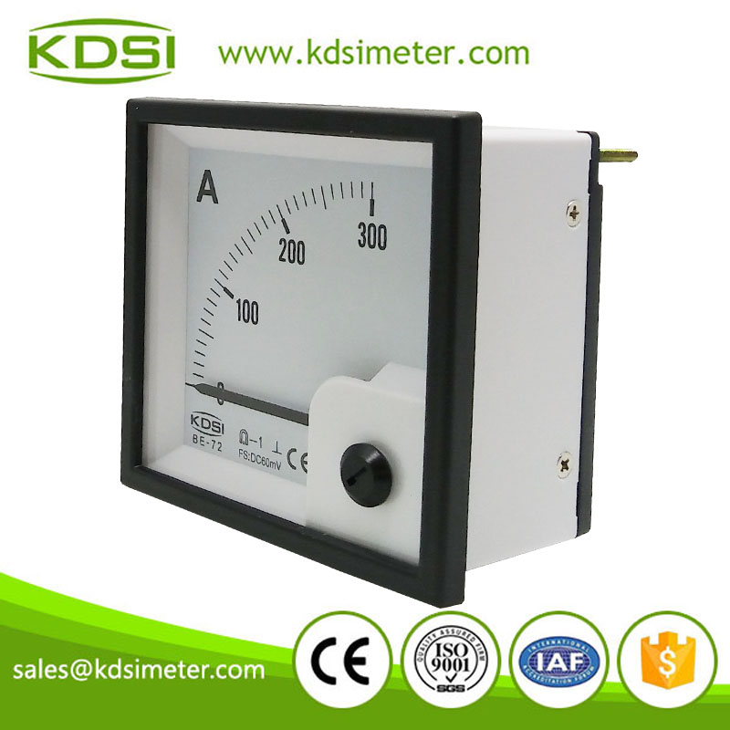 Extremely Cheap BE-72 72*72 DC60mV 300A analog ac dc ampere meter
