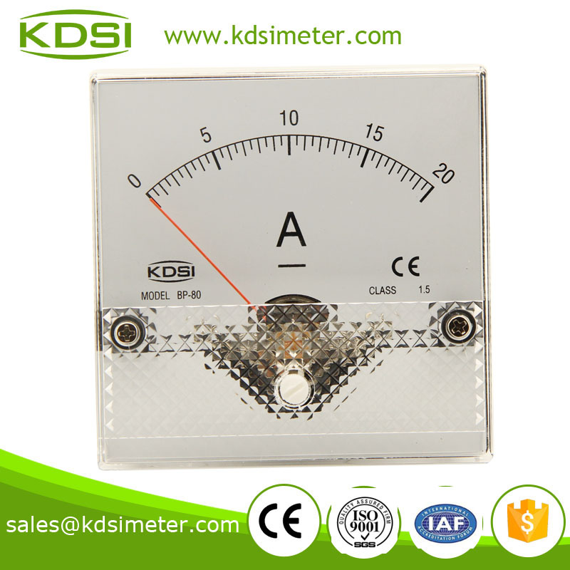 BP-80 80*80 DC Ammeter DC20A current square type meter battery charger meter