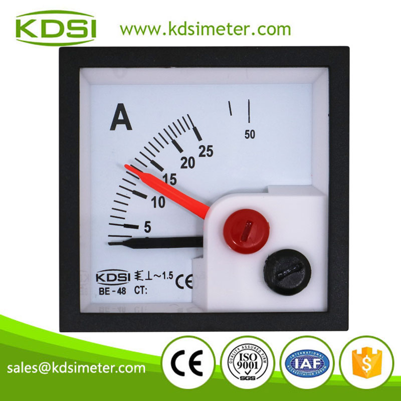 China Supplier BE-48 AC25A with red pointer analog ampere meter