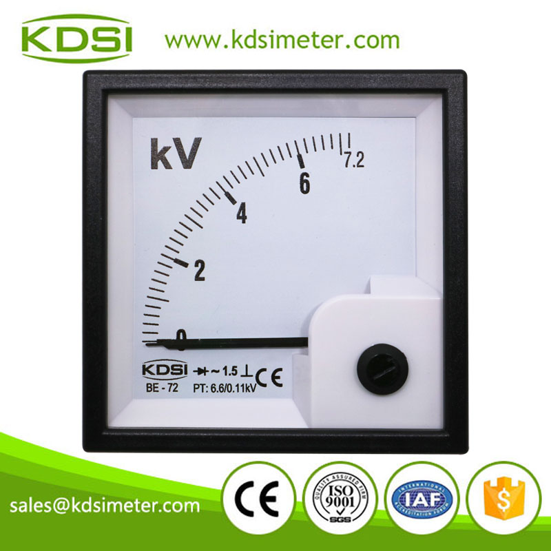Hot Selling Good Quality BE-72 AC7.2kV 6.6/0.11kV rectifier analog panel ac voltmeter