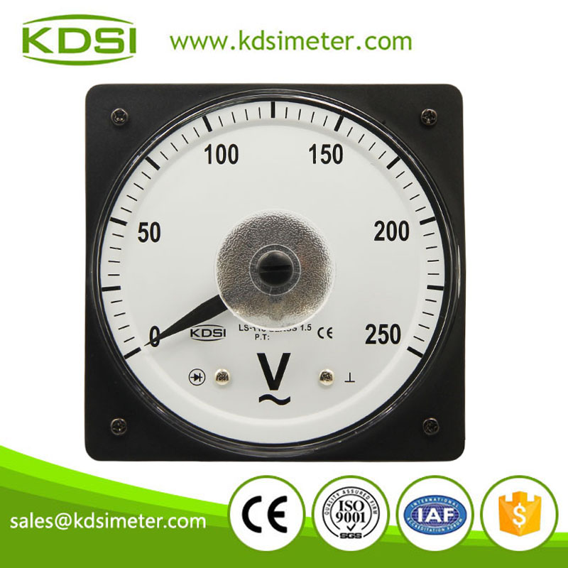 CE certificate LS-110 AC250V rectifier wide angle marine analog ac panel mount voltmeter 
