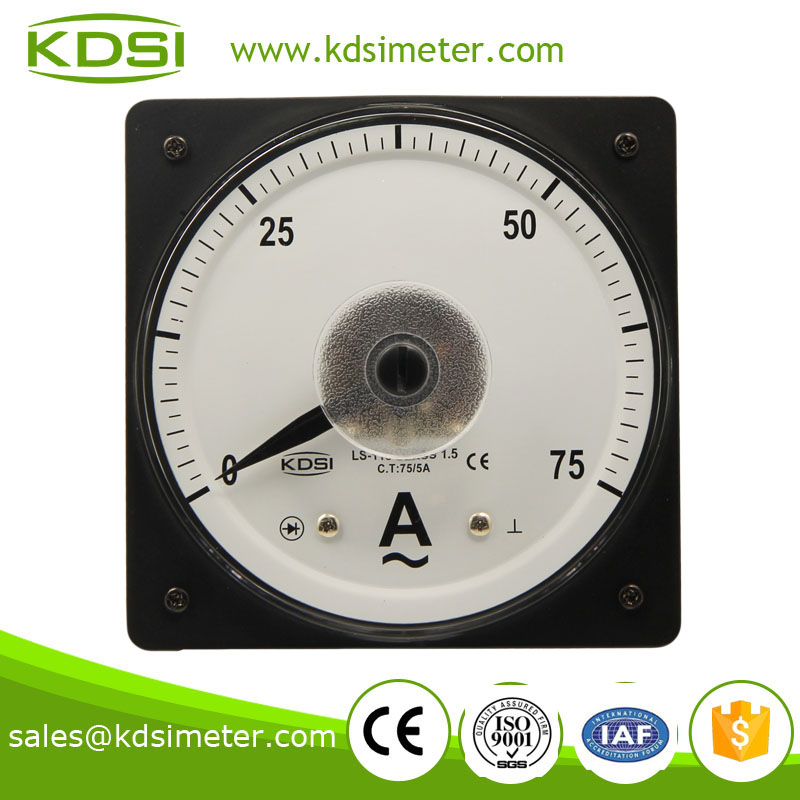 LS-110 AC Ammeter 75/5A wide angle ac analog ammeter