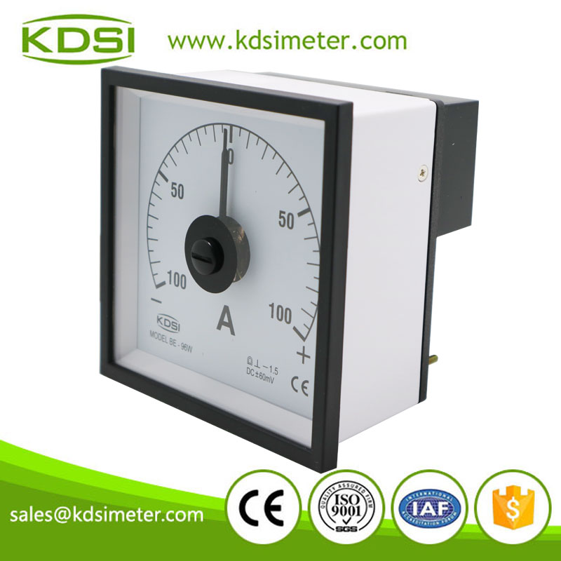 20 Years Manufacturing Experience BE-96W DC+-60mV+-100A wide angle marine panel analog ammeter with output