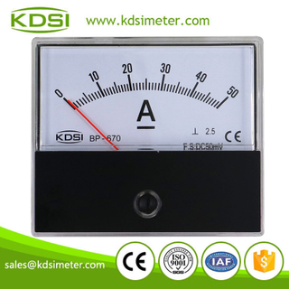 Small & high sensitivity BP-670 DC50mV 50A analog dc panel mount ammeter