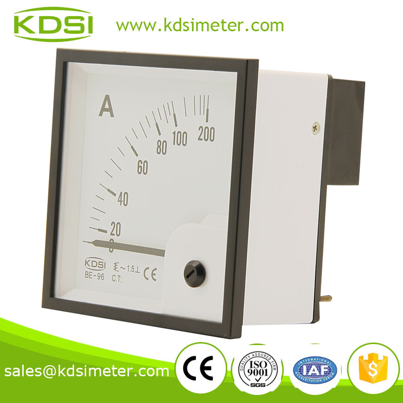 Square type BE-96 96*96 AC100A ac ammeter