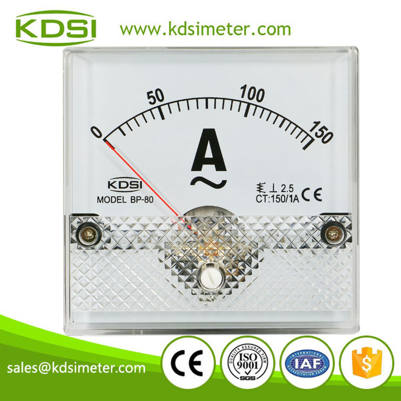 Taiwan technology BP-80 AC150/1A analog ac amp panel meter