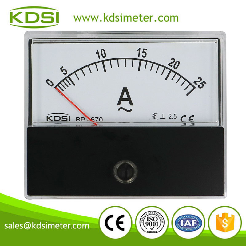 High quality professional BP-670 AC25A ac analog panel ampere indicator