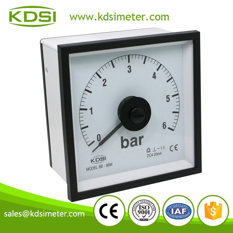 CE certificate BE-96W DC4-20mA 6bar wide angle current pressure panel meter
