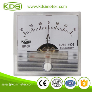 New Hot Sale Smart BP-50 DC+-60mV+-30A transparent cover panel analog ammeter zero in center