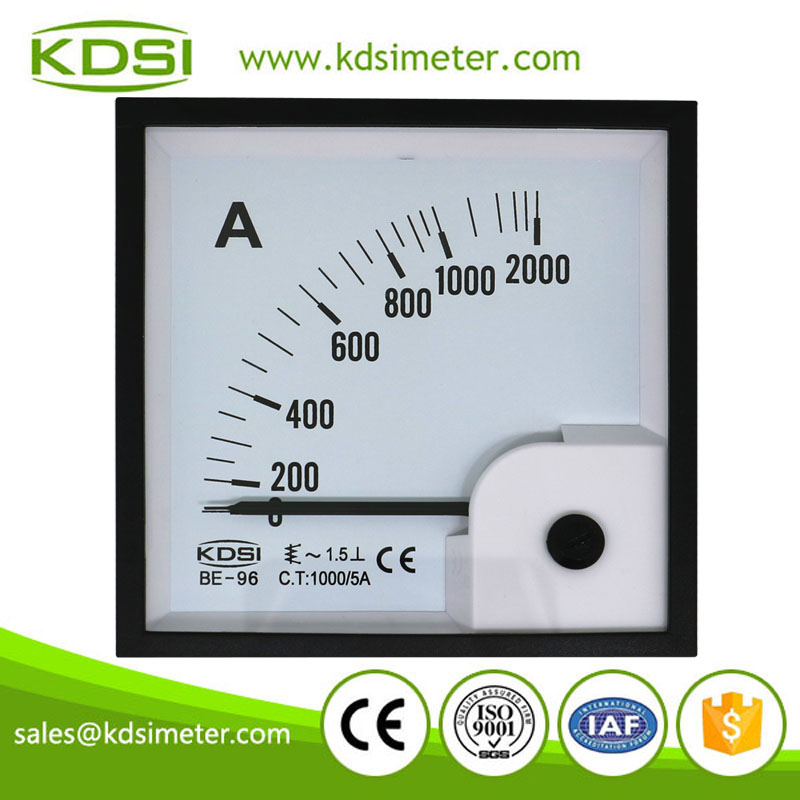 CE Approved BE-96 AC1000/5A panel analog ac ammeter