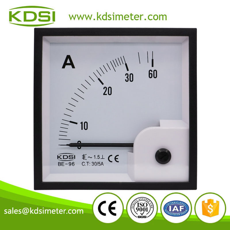 Easy operation BE-96 AC30/5A ac analog panel ampere meter