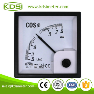 Factory direct sales BE-72 COS 5A 220V single phase analog power factor meter