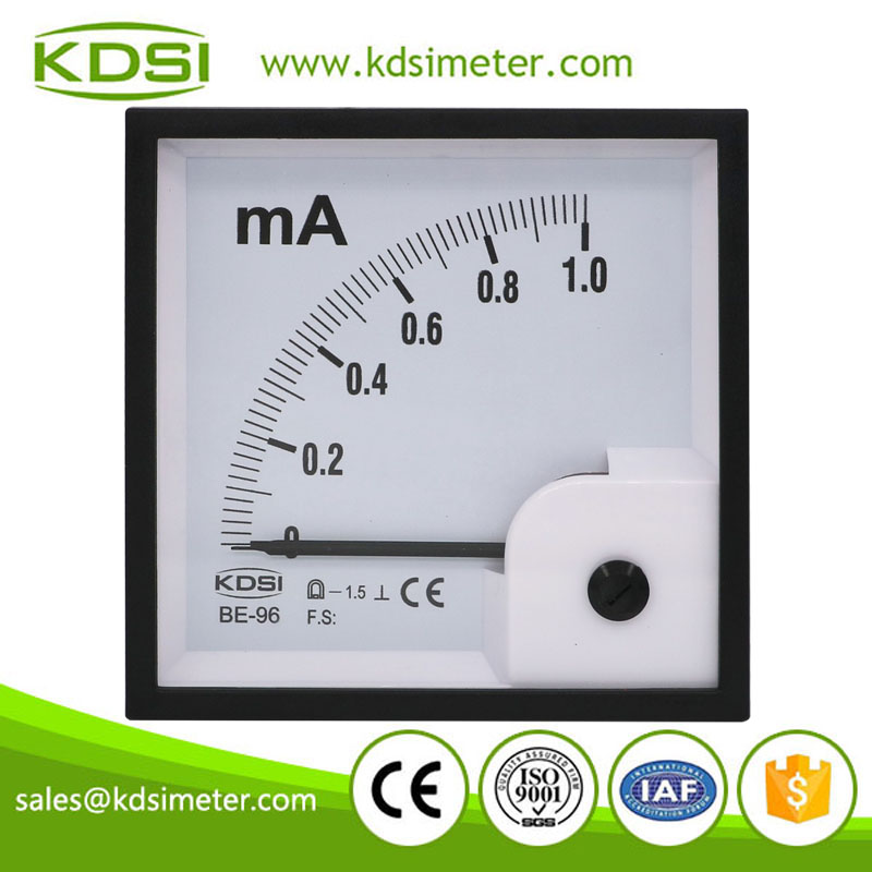 Hot Selling Good Quality BE-96 DC1mA dc analog panel meter 1ma