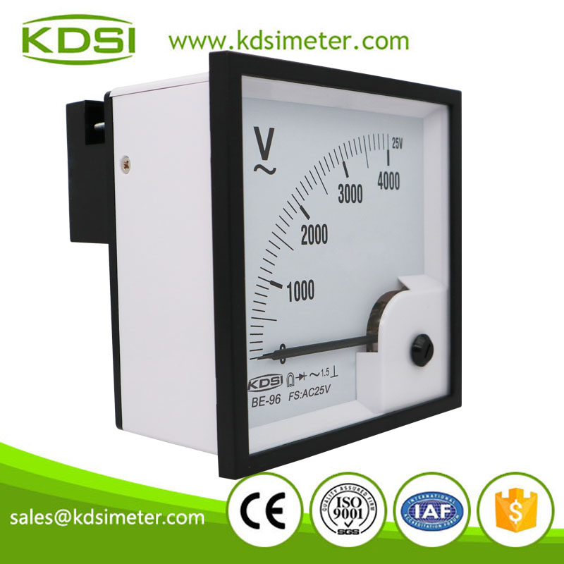 Industrial universal BE-96 AC25V 4000V rectifier analog ac panel voltmeter
