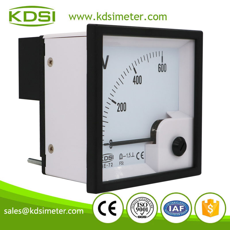 Easy installation BE-72 DC600V direct analog high voltage panel voltmeter