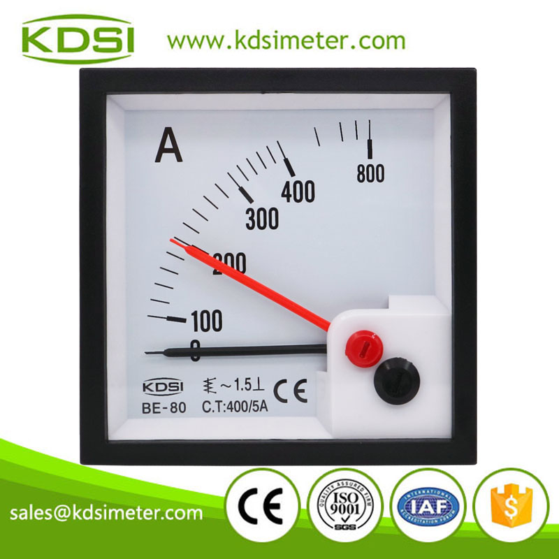 Hot Selling Good Quality BE-80 AC400/5A with red pointer analog ac panel mount ammeter
