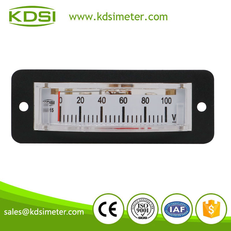 Easy operation BP-15 DC100V analog panel mini thin edgewise voltmeter