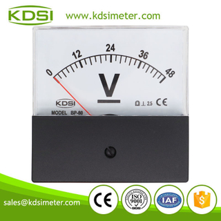 High quality professional BP-80 DC48V black cover panel dc analog battery voltage meter