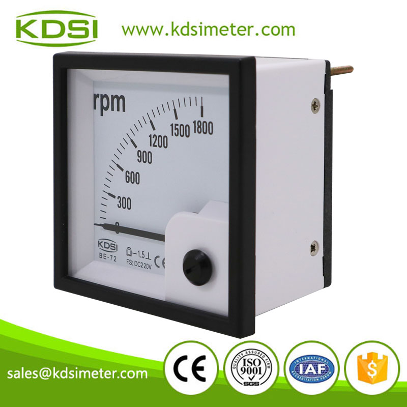 Hot Selling Good Quality BE-72 DC220V 1800RPM analog voltage panel engine rpm tachometer
