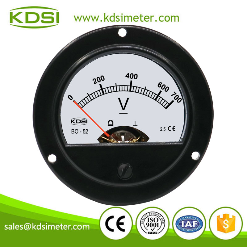 Hot Selling Good Quality BO-52 DC700V round type dc analog panel small voltmeter
