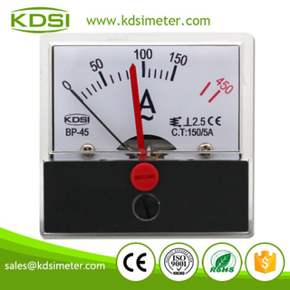 Portable Precise BP-45 AC150/5A 3times Overload Double Pointer Analog Ampere Panel Meter