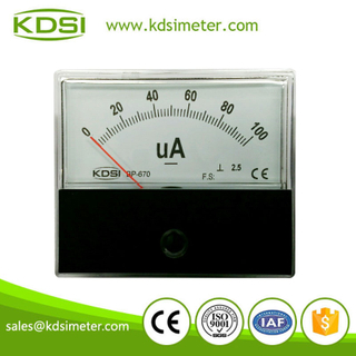 Rectangular type BP-670 DC100uA panel microammeter