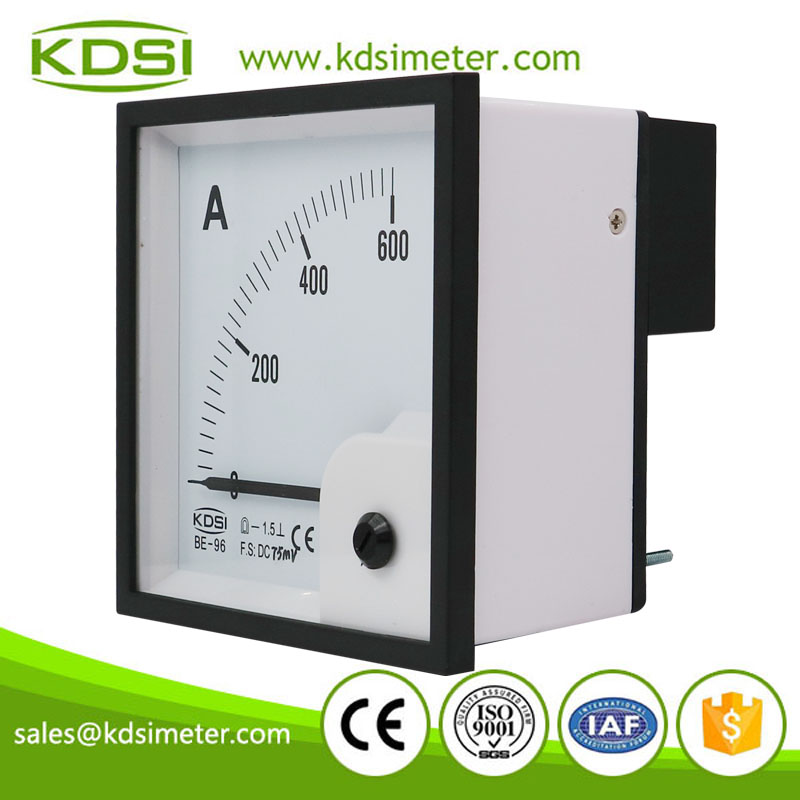 Safe to operate BE-96 DC75mV 600A analog dc amp panel meter