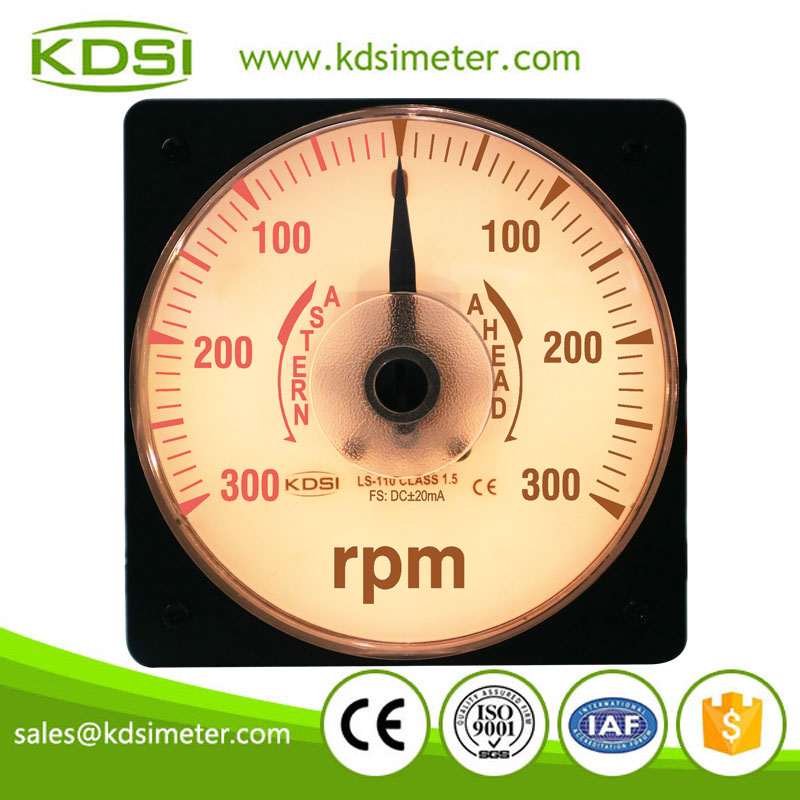 KDSI electronic apparatus LS-110 DC+-20mA+-300rpm backlighting analog panel amp rpm speed meter