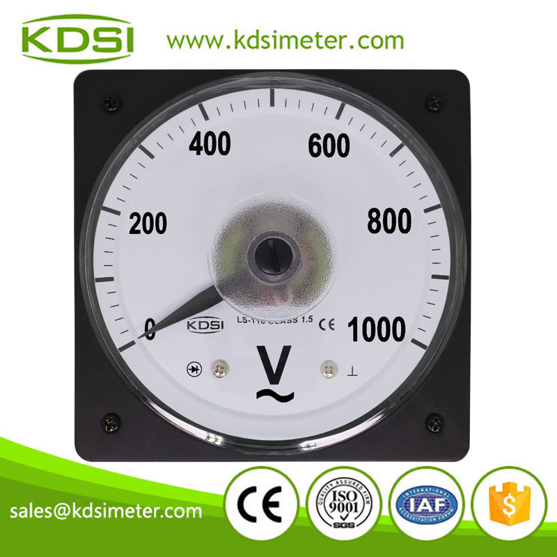China Supplier LS-110 AC1000V rectifier analog ac panel mount voltmeter