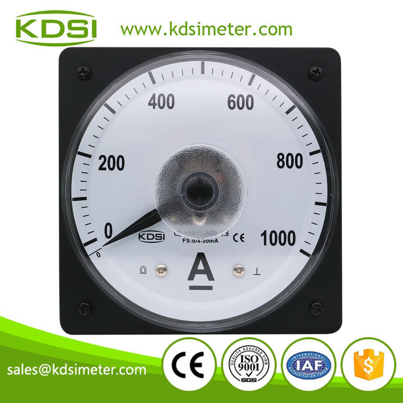 Easy operation LS-110 DC4-20mA 1000A wide angle panel analog ampere indicator
