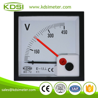 CE Approved BE-72 AC450V with red pointer analog panel ac volt meter