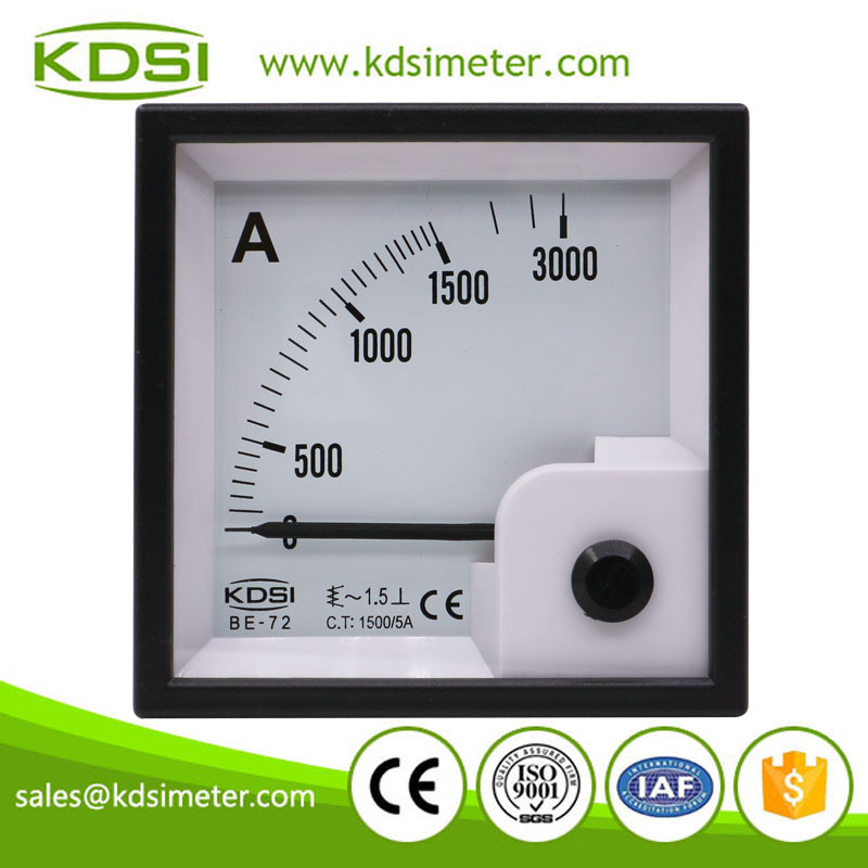 High quality BE-72 AC1500/5A ac panel analog ampere meter