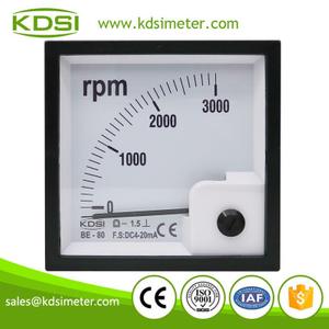 Safe to operate BE-80 DC4-20mA 3000rpm panel analog amp electronic rpm meter