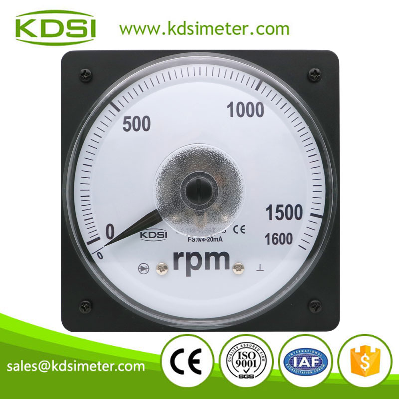 KDSI electronic apparatus LS-110 DC4-20mA 1600rpm analog panel motor rpm meter