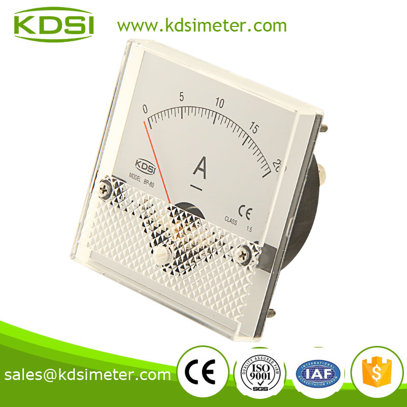 BP-80 80*80 DC Ammeter DC20A current square type meter battery charger meter