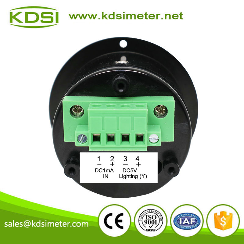 Hot sales BO-52 DC4-20mA 100%RH analog backlighting dc panel ampere hygrometer
