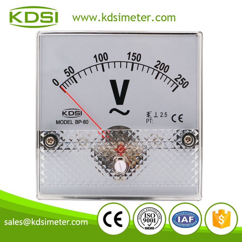 Factory direct sales BP-80 AC250V ac analog panel mount voltmeter