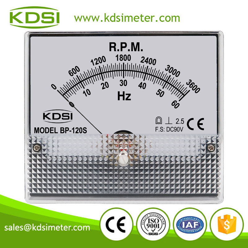 Portable precise BP-120S DC90V 60Hz 3600rpm meter analog dc panel voltage Hz rpm meter